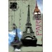 Пейзаж: Эйфелева башня в Париже, выполненный маслом на холсте